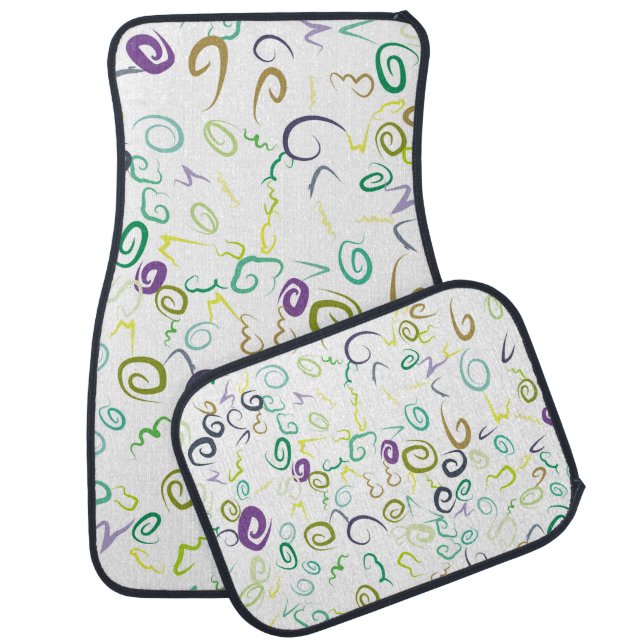 Abstract seamless pattern handmadeabstract, art, b car floor mat (Set)