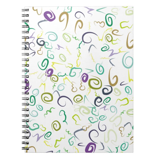 Abstract seamless pattern handmadeabstract, art, b notebook (Front)