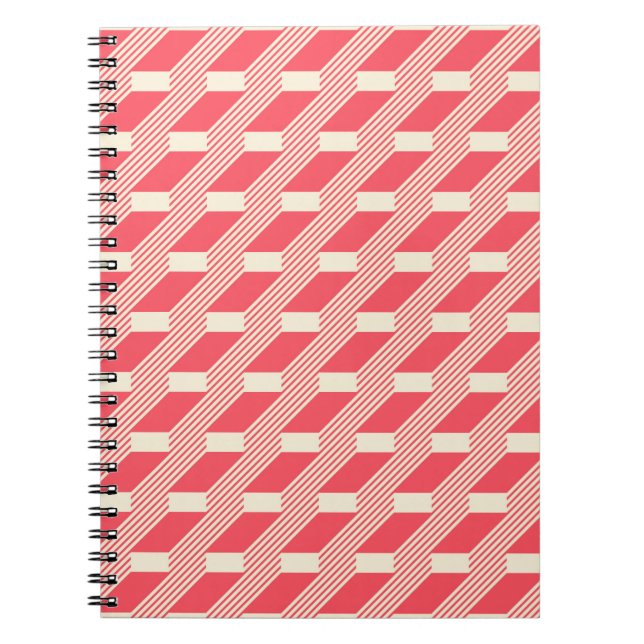 Abstract seamless pattern in retro colors. Stair s Notebook (Front)