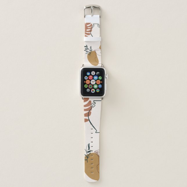 Abstract seamless pattern of Greek sculpture head  Apple Watch Band (Front)