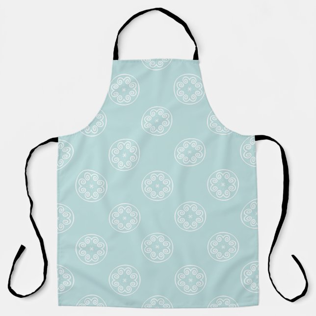 Abstract seamless pattern of Powder Blue color bac Apron (Front)