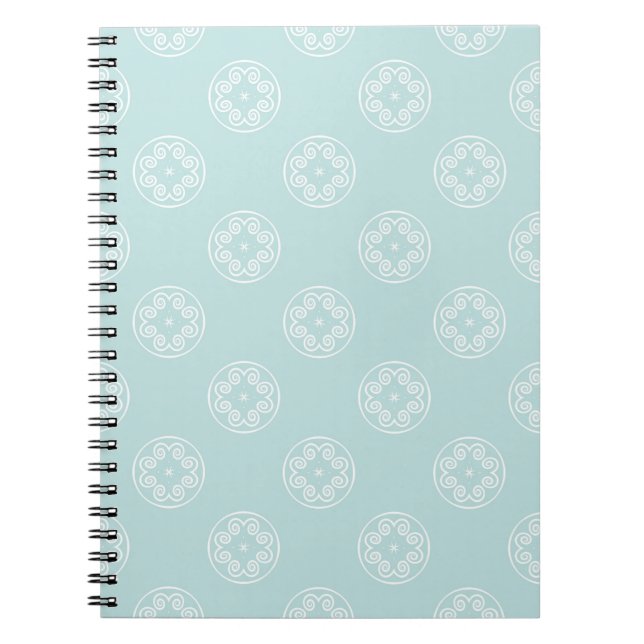 Abstract seamless pattern of Powder Blue color bac Notebook (Front)