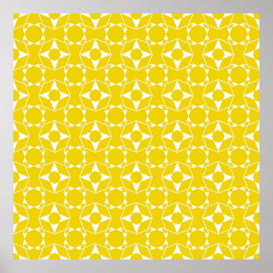 Abstract seamless pattern of Ripe Lemon yellow col Poster