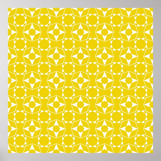 Abstract seamless pattern of Ripe Lemon yellow col Poster (Front)