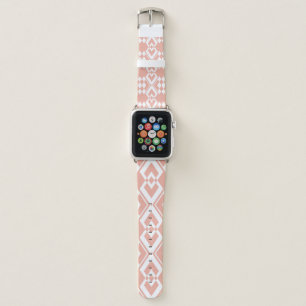Abstract seamless pattern of Wax flower pink color Apple Watch Band