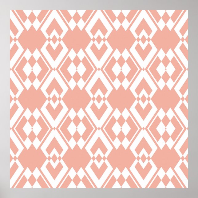 Abstract seamless pattern of Wax flower pink color Poster (Front)