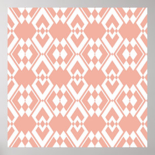 Abstract seamless pattern of Wax flower pink color Poster