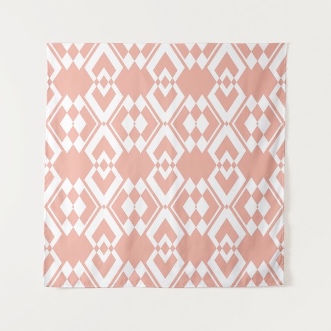 Abstract seamless pattern of Wax flower pink color Tapestry (Front)