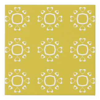 Abstract seamless pattern of yellow color backgrou faux canvas print