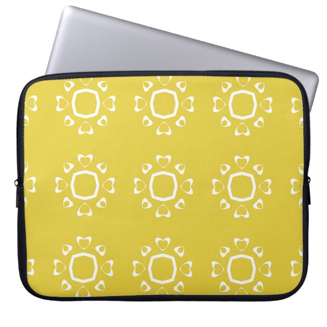 Abstract seamless pattern of yellow color backgrou laptop sleeve (Front)