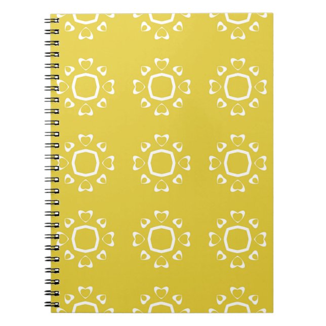 Abstract seamless pattern of yellow color backgrou notebook (Front)
