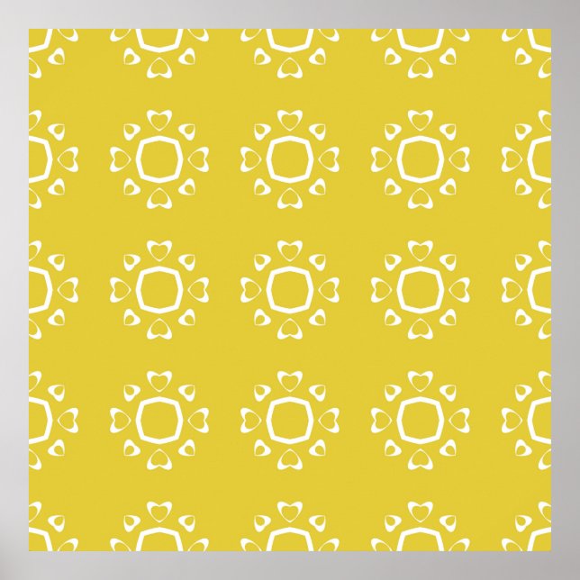 Abstract seamless pattern of yellow color backgrou poster (Front)