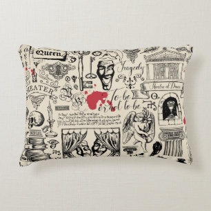 Abstract seamless pattern on the theme of theater accent pillow