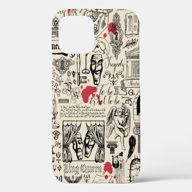 Abstract seamless pattern on the theme of theater  Case-Mate iPhone case (Back)