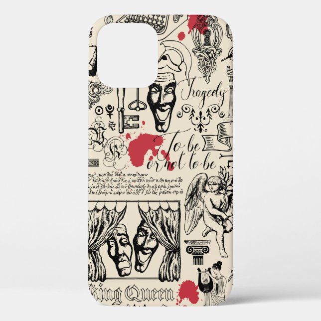 Abstract seamless pattern on the theme of theater  Case-Mate iPhone case (Back)