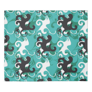 Abstract seamless pattern qualitative vintage illu duvet cover