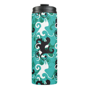 Abstract seamless pattern qualitative vintage illu thermal tumbler