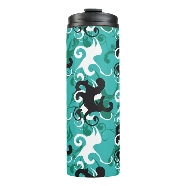 Abstract seamless pattern qualitative vintage illu thermal tumbler (Front)
