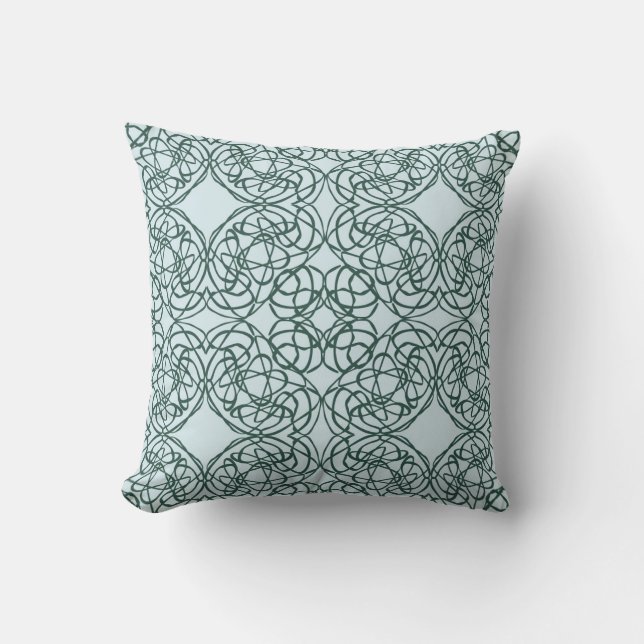 Abstract seamless pattern with city elements fraye throw pillow (Front)