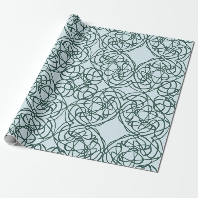 Abstract seamless pattern with city elements fraye wrapping paper (Unrolled)