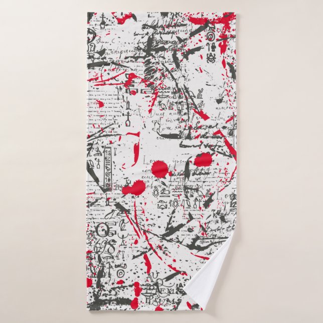 Abstract seamless pattern with fragments of unread bath towel (Bath Towel)