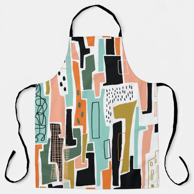 Abstract seamless pattern with geometric design apron (Front)