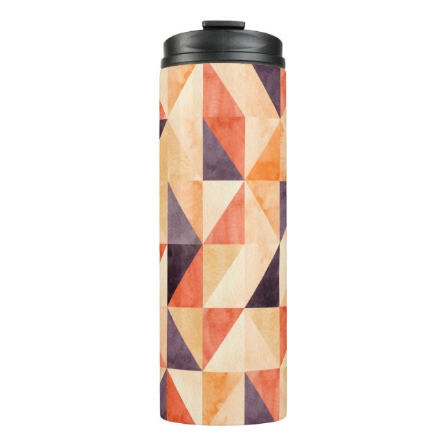 Abstract seamless pattern with triangular mosaic e thermal tumbler (Front)