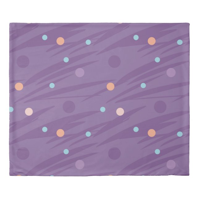 Abstract seamless purple pattern with circles and  duvet cover (Front)