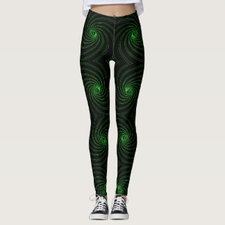 Abstract seamless spiral pattern leggings