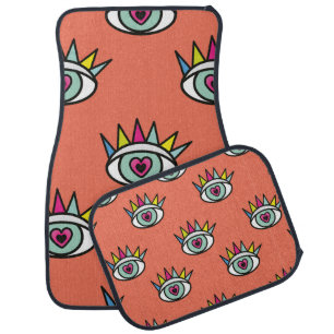 Abstract seamless sport eyes pattern Creative spor Car Floor Mat