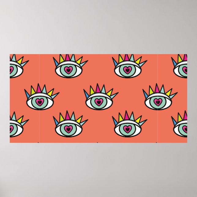 Abstract seamless sport eyes pattern Creative spor Poster (Front)