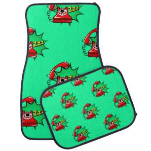 Abstract seamless telephone pattern. Creative tele Car Floor Mat