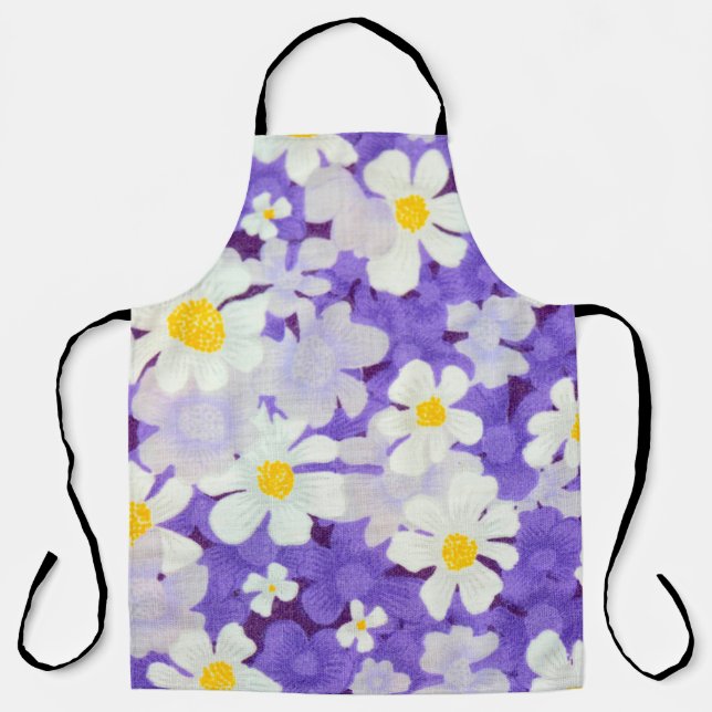 Abstract seamless vintage flower pattern apron (Front)