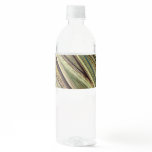 Abstract Seamless Zigzag Pattern in Retro Colors Water Bottle Label