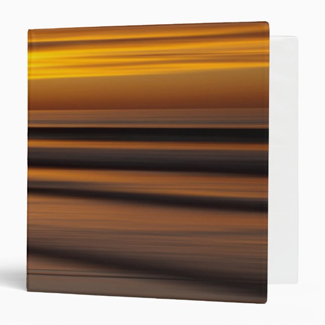 Abstract seascape at sunset, CA 3 Ring Binder (Front/Inside)