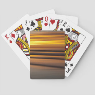 Abstract seascape at sunset, CA Poker Cards
