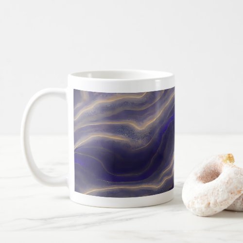 Abstract Seascape Fractured Waves 03 Coffee Mug