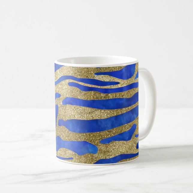 Abstract Seascape Fractured Waves 04 Coffee Mug (Front Right)