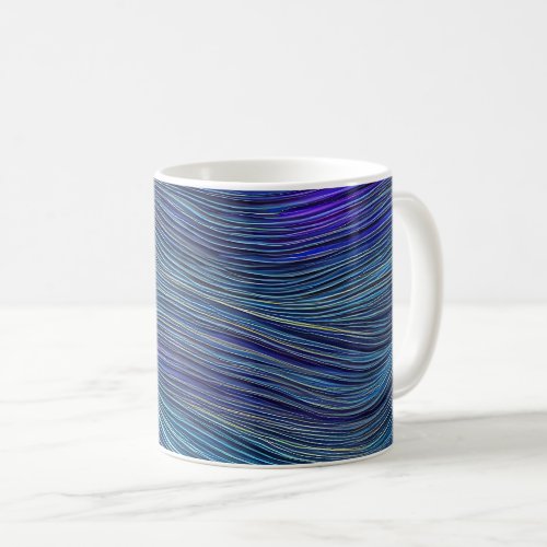 Abstract Seascape Fractured Waves 05 Coffee Mug