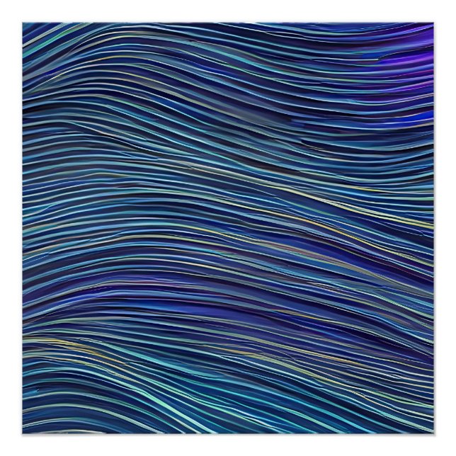 Abstract Seascape Fractured Waves 05 Poster (Front)