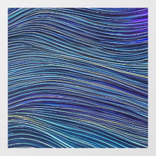 Abstract Seascape Fractured Waves 05 Wall Decal