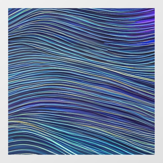 Abstract Seascape Fractured Waves 05 Wall Decal (Front)