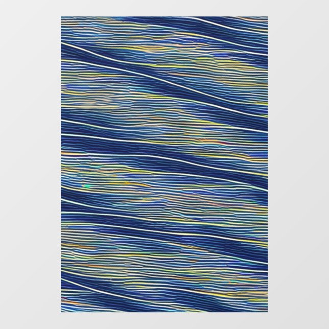 Abstract Seascape Fractured Waves 08 Floor Decals (Front)