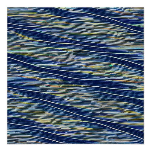 Abstract Seascape Fractured Waves 08 Poster