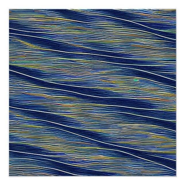 Abstract Seascape Fractured Waves 08 Poster (Front)