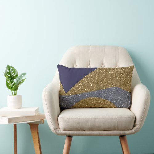 Abstract Seascape Fractured Waves 10 Lumbar Pillow