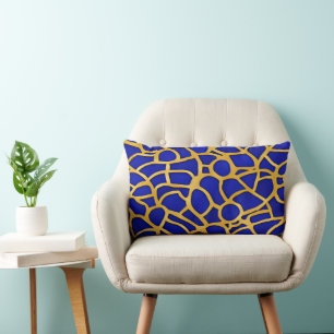Abstract Seascape Fractured Waves 11 Lumbar Pillow