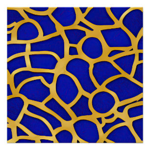 Abstract Seascape Fractured Waves 11 Poster