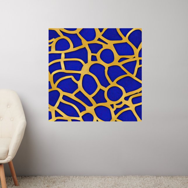 Abstract Seascape Fractured Waves 11 Wall Decal (Living Room 2)
