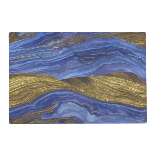 Abstract Seascape Fractured Waves 14 Placemat (Front)